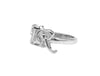 A844 Stylized CTR Ring - Silver (size 6)