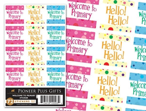 Sticker/Welcome to Primary /6pk(new)